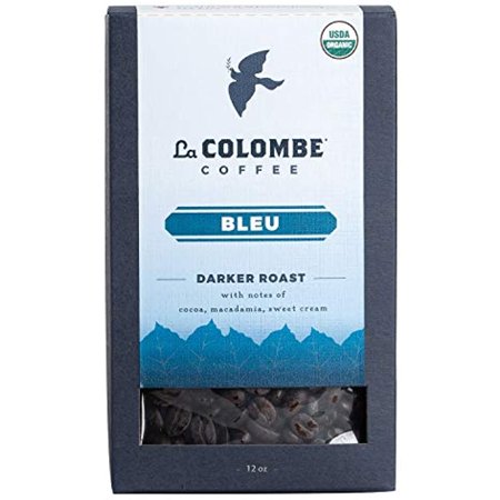 La Colombe Organic Whole Bean Coffee Full Bodied Dark Roast Blue, Bleu, 12 Ounce