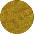 thumbnail image 1 of Ahgly Company Machine Washable Indoor Round Transitional Mahogany Brown Area Rugs, 5' Round, 1 of 7
