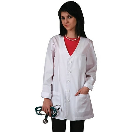 Jewel Neck Jacket - Universal Lab Coats by Adar Women's 31