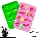 thumbnail image 2 of Moldes para dulces de Halloween, moldes para paletas de silicona, 4 moldes para paletas de chocolate (con palos), que incluyen calabaza, maldad, calavera, molde para dulces fantasma, congelador para h, 2 of 5