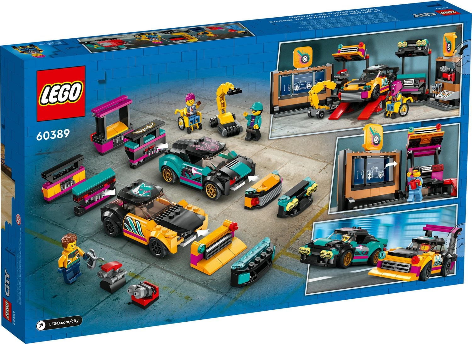LEGO City Great Vehicles Le garage pour voitures sur mesure 60389 Ensemble de construction (507 pièces)