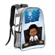 thumbnail image 1 of Bebé Jefe: Niño Africano Mochila transparente temática, resistente y duradera, bolsa see-through para trabajo, deporte, universidad y viaje, 31 × 43 cm, 1 of 6