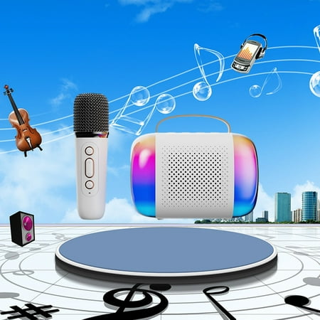 Hwkond Bluetooth Speaker Waterproof Private Bluetooth Speaker Home Wireless Karaoke Speaker Microphone Children s Outdoor Singing Small Home KTV On Clearance