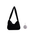 thumbnail image 1 of Bolso Hombro Color Liso Piel Sintética para Mujer Con Bolso Bandolera Pequeño Con Felpa, 1 of 9