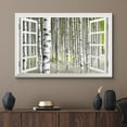 thumbnail image 2 of wall26 Canvas Print Wall Art Window View of White Birch Tree Forest Nature Wilderness Photography Realism Rustic Landscape Colorful Vibrant for Living Room, Bedroom, Office - 32"x48", 2 of 5