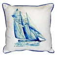 thumbnail image 3 of Betsy Drake ZP260 Blue Sailboat Indoor & Outdoor Throw Pillow- 20 x 24 in., 3 of 4