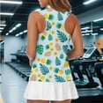 thumbnail image 6 of Uorisanigo Palm Leaf Women's Dry-Fit Golf Shirts with Zipper Size XS Casual Sleeveless Pineapple Hiking Running Workout Tops for Women Outing Wear, 6 of 7