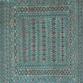 thumbnail image 1 of Ahgly Company Indoor Square Southwestern Light Blue Country Area Rugs, 3' Square, 1 of 4