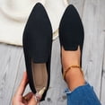 thumbnail image 2 of Women’s Summer Moccasin Loafers Wide Fit Lightweight Solid Mesh Slip On Pointed Toe Flats Black 7, 2 of 9