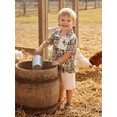 thumbnail image 4 of BemeyourBBs Toddler Baby Boy Duck Hunting Clothes Summer Outfit Camouflage Mallard Quarter Zip Short Sleeve Shirt Pockets Shorts 2 Piece Set, 4 of 9