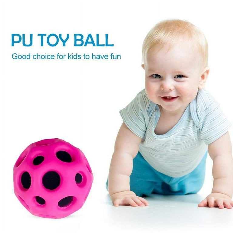 IKOMMI Space Balls Extreme High Bouncing Ball,Pop Sounds Meteor Space Ball  Toy, Pop Bouncing Ball Rubber Bounce Ball Sensory Ball for Kids Adults Blue  