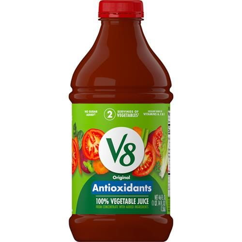 V8 Antioxidants Original 100% Vegetable Juice, 46 Fl Oz Bottle - Pack of 2