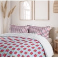 thumbnail image 6 of Ambesonne Ice Cream Duvet Cover Set, Fruity Cold Popsicles, 2-Calking, Pale Blue Dark Coral, 6 of 7