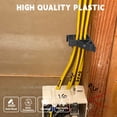 thumbnail image 4 of Cable Stackers, 25PCS Electrical Wire Fastening Clips with Stainless Steel Nails Plastic Electrical Wire Stackers for UF Non Metallic Coaxial Data CAT 5 Wires, 4 of 7