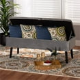 thumbnail image 2 of Baxton Studio Banc de Rangement en Bois Finition Gris et Brun Foncé, 2 of 12