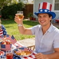 thumbnail image 2 of American Independence Day Flag Carnival Party Hat, Uncle Sam's Top Hat with Sequins, Adds Sparkle and Fun to Festival Celebrations and Patriotic Events, 2 of 6