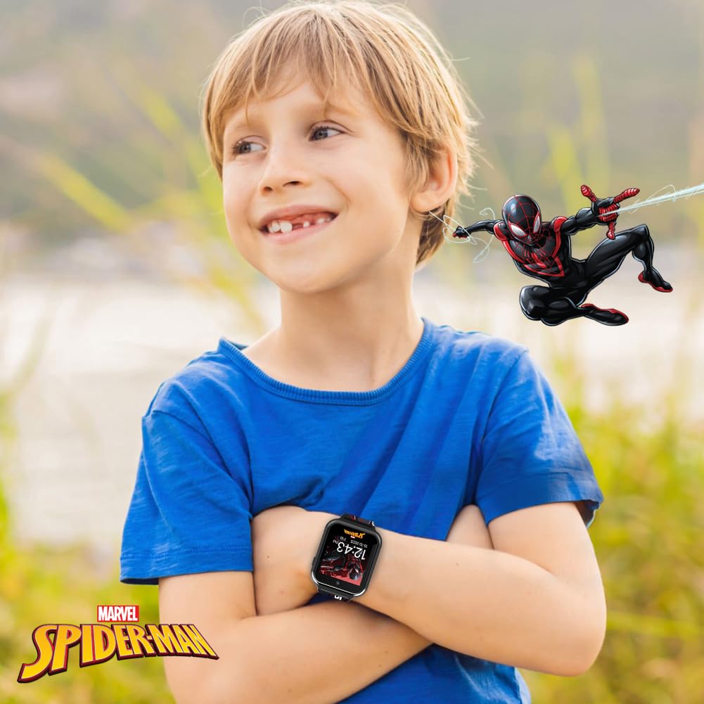 Marvel Spider-Man "Spider-Verse" Unisex Child iTime Interactive Smart Watch with Silicone Strap (SPD4664WMC)