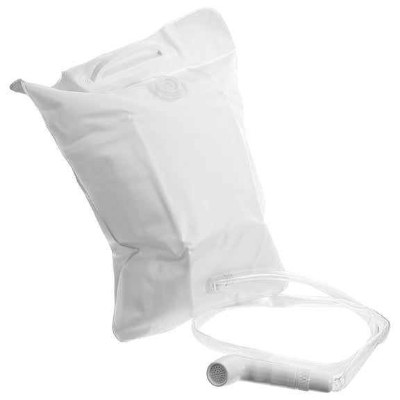 BRIGHTFUFU 1Set Lightweight Portable Camping Shower White Pouch for Outdoor Use