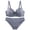 Gray, variant on Women Floral Lace Underwear Set Bra and Mid Rise Briefs with Bow Detail Adjustable Straps Everyday Matching Underwear