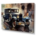 thumbnail image 2 of Designart "Blue And Brown Iconic Cars" Retro Car Wall Decor, 2 of 5