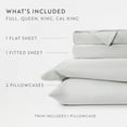 thumbnail image 4 of Noble Linens Rayon from Bamboo 4 Piece Luxury Bed Sheet Set, Light Gray, California King, 4 of 11