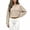 Beige, variant on Womens Cropped Sweatshirts Casual Henley Neck Snap Button Long Sleeve Ribbed Loose Fit Fall Crop Tops