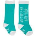 thumbnail image 6 of Pavilion - Nap Time Is My Happy Our - Knee High Newborn 0-12 Month Teal Unisex Baby Socks, 6 of 8