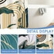 thumbnail image 4 of Dznils Cortina de Ducha Boho con Ganchos, Cortina de Baño de Tela Abstracta Moderna, 72" x 72", Azul Dorado, 4 of 9