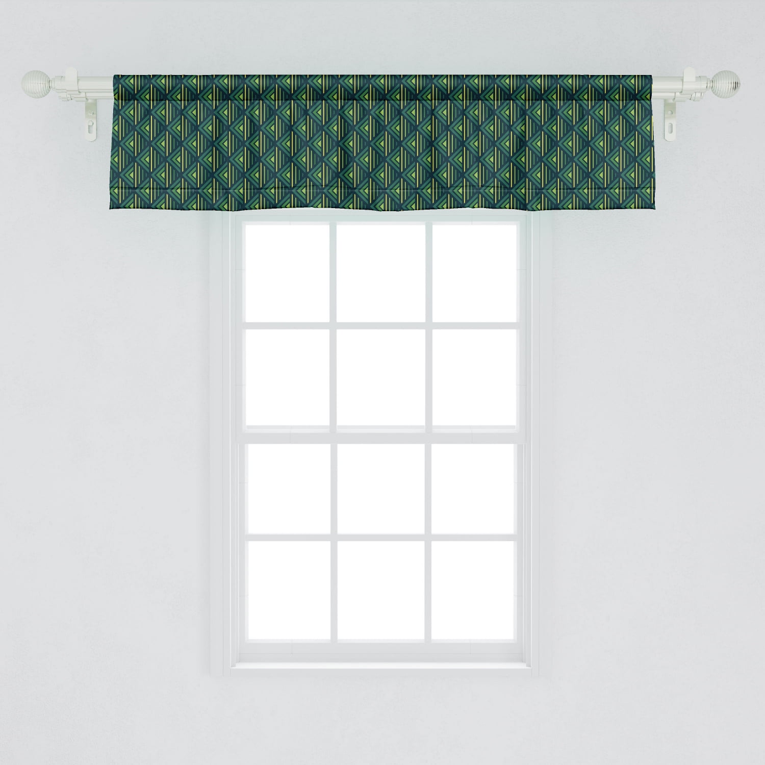 Ambesonne Northwoods Window Valance, Silhouettes of Fir Trees ...