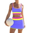 thumbnail image 4 of YYYMEIII Bikini Set 3 Piece Swimsuits For Women Swimsuit With Skirt Women's Tankini Bathing Suits Graphic Swim Tank Top With Boyshorts Ladies Swimwear M Purple, 4 of 8