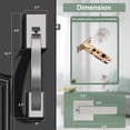 thumbnail image 4 of Front Door Lock Set Gold Front Door Handle and Deadbolt Set Adjustable .in Gold Heavy Exterior Entry Handle Reversible, 4 of 7