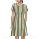 thumbnail image 1 of Fotbe Colourful stripes Vestido Largo de Moda para Mujer, Vestido Tipo Camiseta con Manga Corta y Estilo Casual a Rayas y Bloques de Color, 1 of 6