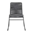 thumbnail image 3 of Coaster Jerome Woven Rope Stackable Side Chair in Charcoal, 3 of 7