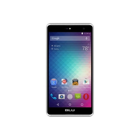 BLU Grand 5.5 HD - 3G smartphone - dual-SIM - RAM 1 GB / Internal Memory 8 GB - microSD slot - LCD display - 5.5" - 1280 x 720 pixels - rear camera 8 MP - front camera 5 MP - silver