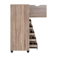 thumbnail image 2 of Drawer Dresser Storage Cabinet for Makeup Dresser Tall Chest of Drawers, Drawer Chest Makeup Cabinet for Bedroom by Naomi Home-Color:Vintage Oak,Size:6 Drawer, 2 of 14