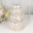 thumbnail image 5 of Efavormart Set of 4 Blush Floral Nesting Gift Boxes With Lids, Round Stackable Heavy Duty Cardstock Keepsake Boxes, Cupcake Dessert Display Stand - 5",7",8",9", 5 of 5