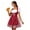 Red, variant on Levmjia Women's Oktoberfest Dress Ladies Bavarian Dirndl Costume Puff Sleeve Lace Up Front Plaid Gingham Print Vintage Beer Festival Skirt Set