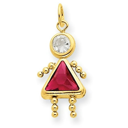 Rembrandt July Charm - 14k July Girl Birthstone Charm