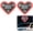 Red, variant on Car Solar-Powered Heart-Shaped LED Light - Solar-powered heart-shaped LED neon light, IP65 waterproof, switchable modes, romantic car decoration, outdoor accent, couple's style (single suction cup).