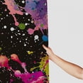 thumbnail image 3 of Awypu Shower Curtain Abstract Graffiti Colorful Neon Paint Splatters on Black Square Decorative Waterproof Shower Curtain Multiple Sizes White, 3 of 7