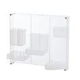 thumbnail image 1 of ziyahi Pencil Case Foldable Cosmetics Storage Box Plastic Desktop Stationery Container Holder, Transparent, 1 of 8