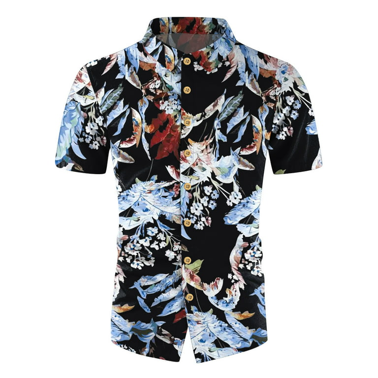 NECHOLOGY Men's Casual Button-Down Shirts Pfg Shirts For Men Men's Western  Cowboy Short Sleeve Pearl Snap Casual Plaid Work Shirts