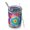Orange and Purple Tie Dye Pattern, variant on Red and Yellow Tie Dye Pattern Wide Mouth Tumbler, Vacuum Insulated Vacuum Insulated Drink Tumbler 304 Stainless Steel Inner Liner Gifts Ideas for Birthday Holiday Party