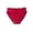 Red, variant on CHUMUD Cotton Plus Size Underwear for Women Mid Low Waisted Full Coverage Stretch Briefs High Cut Ribbed Breathable Soft Solid Panties