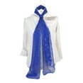 thumbnail image 3 of INSPIRE CHIC Women's Scarf Chiffon Sunscreen Swimwear Long Floral Wrap Shawls Royal Blue, 3 of 7