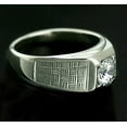 thumbnail image 2 of 1.79Ct Round Cut Lab Created Diamond Men's Wedding Band Ring 14K White Gold Plated Silver, 2 of 4