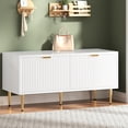 thumbnail image 1 of Banc de Rangement pour Chaussures pour Entrée, Armoire à Chaussures Moderne Cannelée avec Rangement, Banc Compact en Bois pour Vestiaire pour Couloir, Vestibule, Entrée, Porte d'Entrée, Blanc, 1 of 1