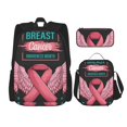 thumbnail image 1 of Easygdp Ribbon With Angel Wings Mochila para Niños y Niñas con Set de Caja de Almuerzo y Estuche para Lápices 3 en 1, Mochila Escolar Estampada para Adolescentes, 1 of 7