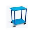 thumbnail image 2 of Luxor 18" x 24" Two Shelf Flat Utility Cart - Blue, 2 of 2