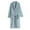 Light Blue, variant on Women's Solid Color Long Sleeve Plush Bathrobe - Winter Warm Homewear, Black, One Size